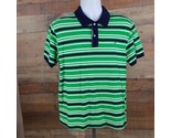 Regatta Polo Shirt Mens Size XL Green Striped TC25 - £6.64 GBP