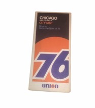 Union 76 Chicago And Vicinity City Map Vintage 1971 - £4.84 GBP