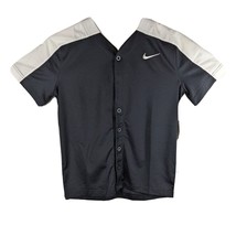 Kids Blank Baseball Jersey Button Up Medium Nike Team - $18.31