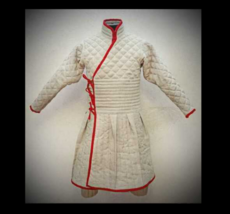 Gambeson White Color Padded Armor Medieval &amp; Renaissance Costume Dress - £94.52 GBP+