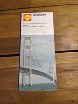 Vintage 1972 Shell Michigan Brochure Map - £18.96 GBP