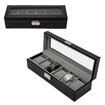 Size: 6 Watch Valet - WATCH VALET Glass Top Watch Boxes For Collection O... - $37.83