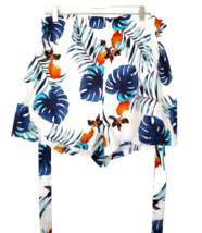 Shein Women&#39;s Curve Shorts Size 1XL Pull on Elastic Waist Tropical Flora... - $13.86