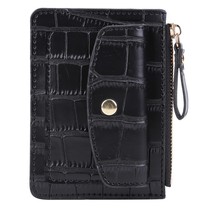 Fashion Women Simple Wallet PU Leather Multi-Slot Zipper Keychain Small Card Hol - £44.99 GBP