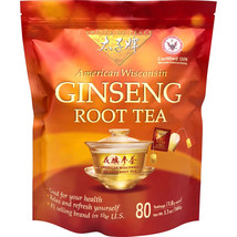 GINSENG ROOT TEA PRINCE OF PEACE AMERICAN WISCONSIN 80 CT TEA BAGS CAFFE... - $56.99