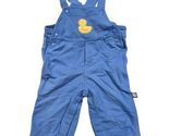 Vintage Carter&#39;s Infant Baby boy Clothes Blue Overalls Yellow Duck Size ... - $26.73