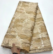 YQOINFKS Bronzing Fabric Jacquard Tulle Lace Wedding Fabric Swiss Voile Lace 5 Y - £61.97 GBP