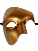 Gold Phantom of the Opera Half Face Men Masquerade Mask - £10.28 GBP