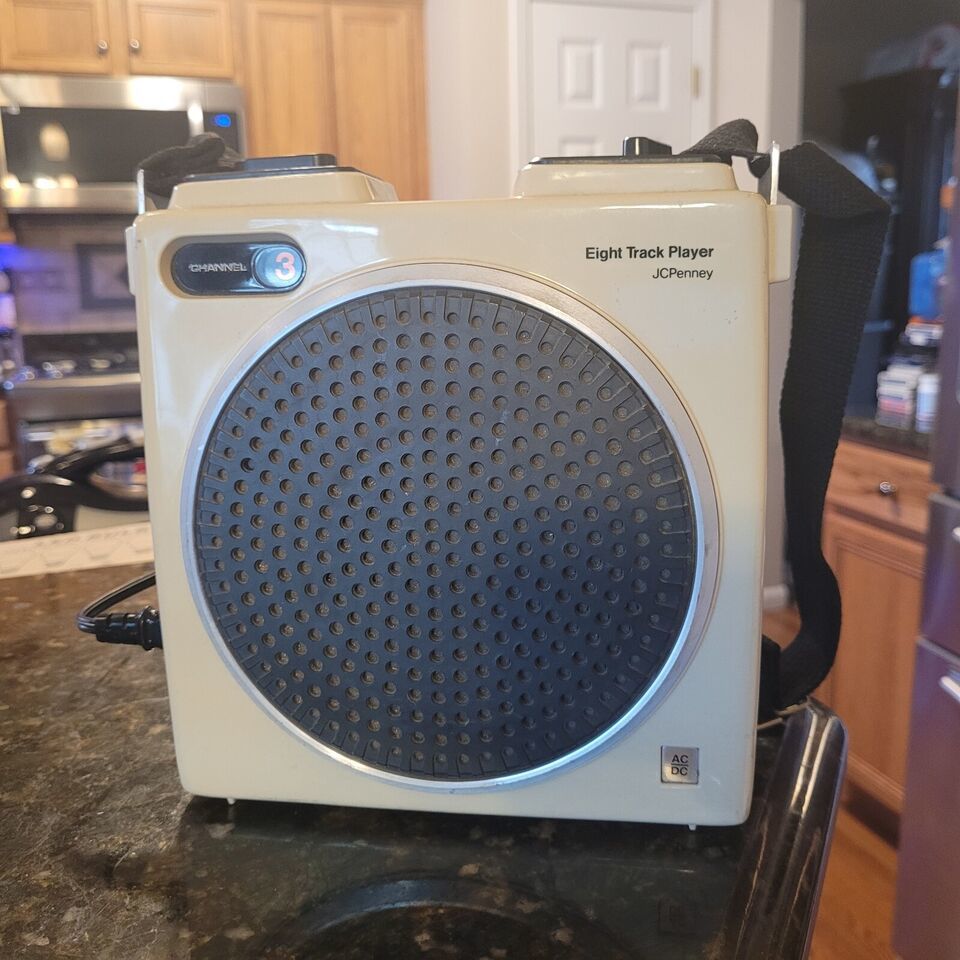 1970s Vintage JCPENNEY Ac/dc 8 TRACK PLAYER PORTABLE Works Cord SEE ...
