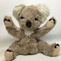 Knickerbocker Koala Bear Plush Animals of Distinction Furry Grey Vintage 12&quot; Toy - £38.54 GBP