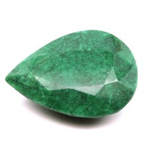 372.3Ct Naturale Brasiliano Verde Smeraldo a Forma di Pera Sfaccettato Gemma - £93.77 GBP