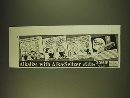 1936 Alka-Seltzer Medicine Ad - Upon this plank we both agree - $18.49