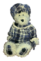 Boyds Bear Plush Grace Bedlington 15&quot; - #912072 Blue Checkered Flannel Jammies - £17.98 GBP