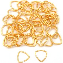 Triangle Jump Rings Gold Plated 20 Gauge 7.5mm 50Pcs - £5.58 GBP