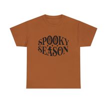 Spooky Season Halloween Unisex Heather Orange T-Shirt Fall Spider Witch Hat (XL) - £21.58 GBP