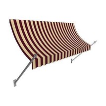 Awntech NO32-US-4BT 4.38 ft. New Orleans Awning, Burgundy &amp; Tan - 44 x 24 in - £518.72 GBP