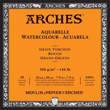 Arches Aquarelle Rough Watercolor Block 7.9"X7.9"- 140lb, 20 Sheets (Pack of 1) - $1,906.10 MXN