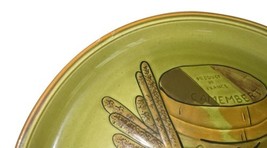 Vintage Los Angeles Potteries Cheese Platter Plate 14.5" Green USA #505 image 6