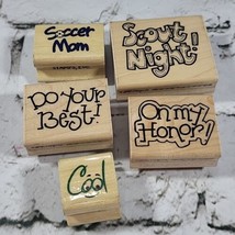 Soccer Mom Encouragement lot of 5 Rubber Stamps - £9.38 GBP