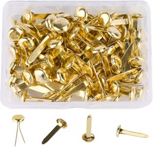100 PCS Mini Brads Brass Fasteners 20 x 8mm Small Metal Brad for Paper C... - $314.18 MXN