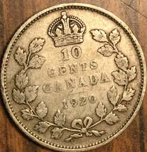 1920 Canada Silver 10 Cents Coin - £3.62 GBP