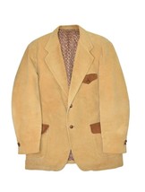 Vintage Penneys Towncraft Jacket Mens 44 L Corduroy Blazer Leather Trim ... - £44.59 GBP