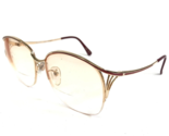 Vintage Welling Eyeglasses Frames MONIQUE BU Burgundy Gold Plated 57-17-130 - $46.59