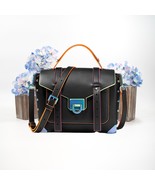 Michael Kors Manhattan Medium Neon Contrast-Trim Leather Satchel NWT - $281.66