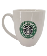 Starbucks White Coffee Cup with Green Siren Logo 15 oz - £15.69 GBP