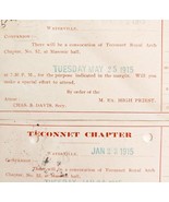 Freemason Meeting 1915 Masonic Hall Teconnet Chapter Invitation Postcard... - $32.50