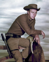 Wanted: Dead Or Alive Steve Mcqueen Classic Tv Western On Fence 16x20 Canvas Gic - £55.77 GBP