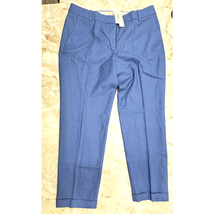 J. CREW Cafe Capri - Blue wool Flat front slim straigh Pants Women Size 6 - £46.69 GBP