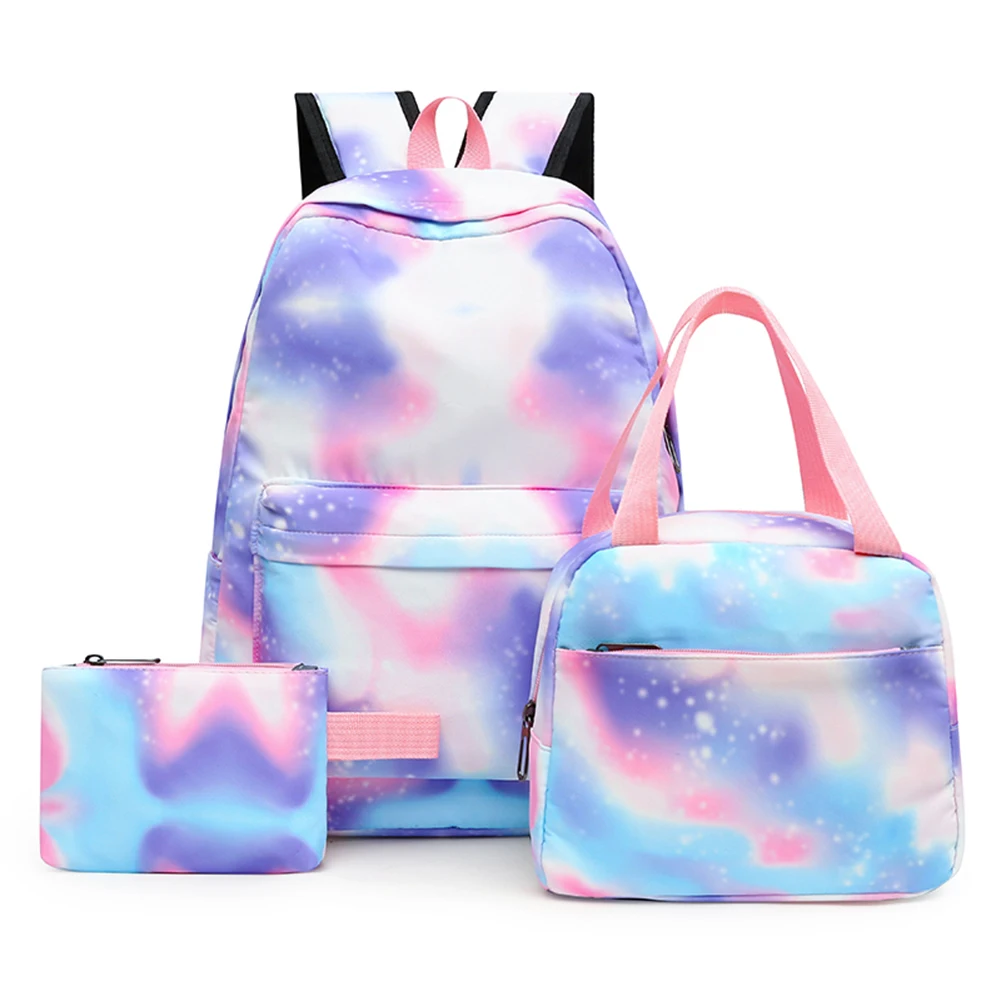 3pcs/set Student Schoolbags Versatile  Ink Backpa For Students 2023 New High Sch - £49.35 GBP