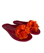 Kate Spade Jelly Thong Sandals Womens 9 Pink Orange Flower Spring Summer... - £31.40 GBP