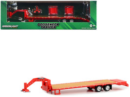 Gooseneck Trailer Red with Red and White Conspicuity Stripes &quot;Hobby Exclusive&quot; S - £14.48 GBP