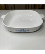 1960-1961 VNTG CORNINGWARE BLUE CORNFLOWER - SQUARE CASSEROLE DISH W/HAN... - $21.91 CAD