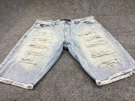Southpole Jeans Shorts Mens 36 Cut-Off Factory Distressed Raw - $21.77