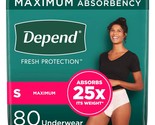Depend Fresh Protection Adult Incontinence Underwear for Women 80 Count ... - £40.44 GBP