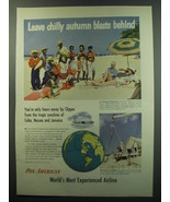1949 Pan American Airline Ad - Leave chilly autumn blasts behind - £14.55 GBP