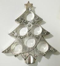 Intl. Silver Company Christmas Tree Tabletop Tealight Candle Holder Silv... - $24.00