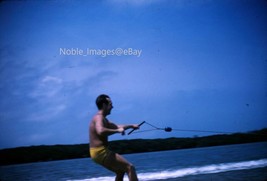 1958 Man Water Skiing Sunny Day Florida Kodachrome 35mm Slide - £2.76 GBP