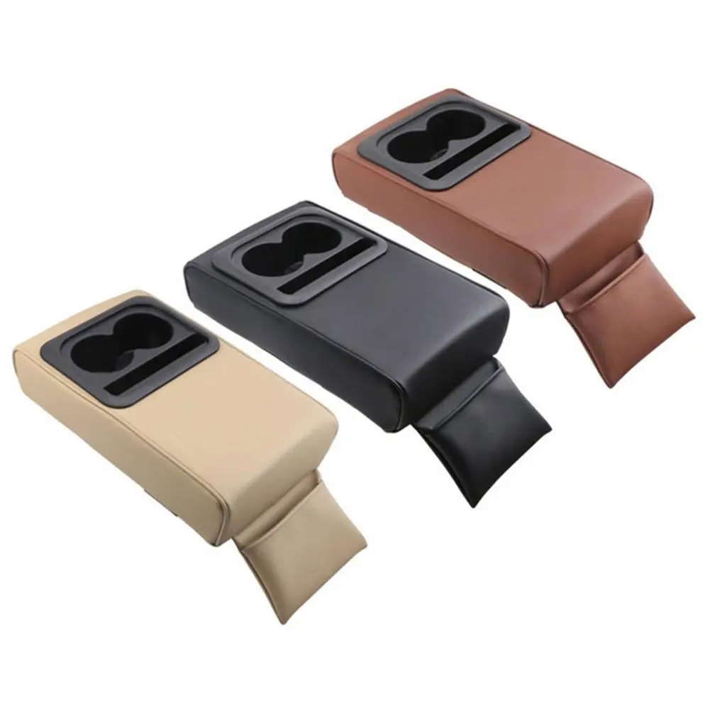 Car Armrest Cushion Armrest Cup Holder Rear Seat Increased Elbow Support Car - £28.81 GBP+