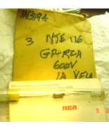 1-3 NOS Vintage RCA&#39;s 1N3194 VFU NTE-116 GP HV RECTIFIER Si PRV=600V IF=... - $107.03 MXN