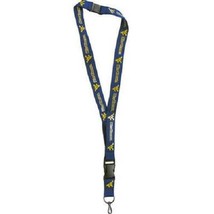 NCAA West Virginia Mountaineers Logo and Name Yellow Lanyard 23&quot; Long 3/4&quot; Wide - £7.58 GBP