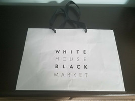 White House Black Market Silver Metallic 20 1/2&quot; x 15 1/2&quot; Shopping Gift Bag - £5.49 GBP