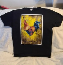 El Gallo Rooster Mexico Mexican Loteria Bingo Lottery Number 1 Funny T-SHIRT - £9.00 GBP