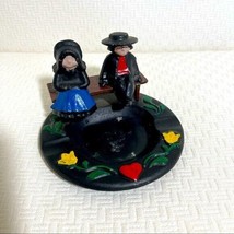 Vintage Amish Hand Painted Ash Tray Kinsley Family - £10.11 GBP