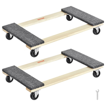 VEVOR Furniture Dolly, 1000 lbs, 2 Packs, 18" x 30", 8 x 3" PP Swivel Ca... - $38.90