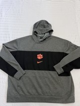 Nike Clemson Tigers Hoodie Hooded Sweatshirt Size 2XL. Dri-Fit. Gray Black NCAA - £18.21 GBP