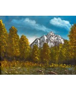Spring Blooms in Mountains, Canvas 16x20, Framed, Original Oil Painting ... - $85.00